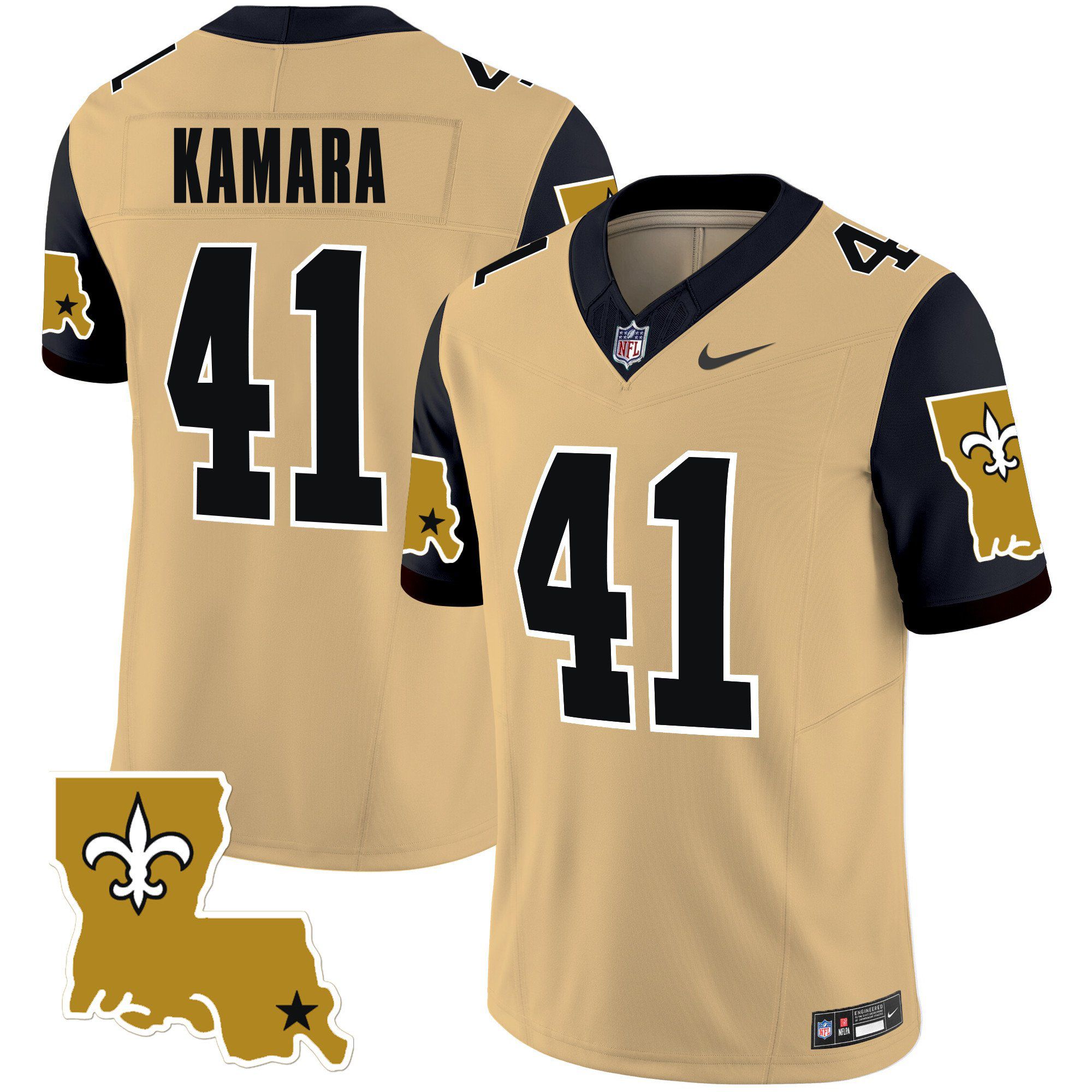 Men New Orleans Saints 41 Kamara Yellow 2024 Nike 1987 Legacy Vapor Limited NFL Jersey